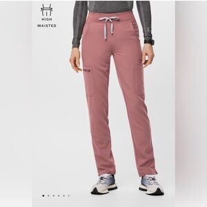 Figs High Waisted Pink Scrub Pants